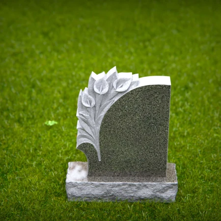 memorial with floral detail evoking calm remembrance for headstones