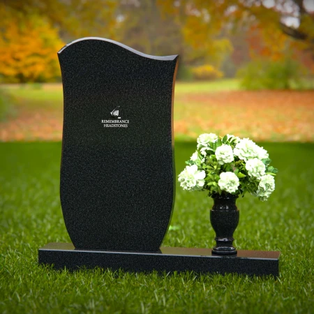 Modern wave design headstones shaped for graceful memorial tribute.