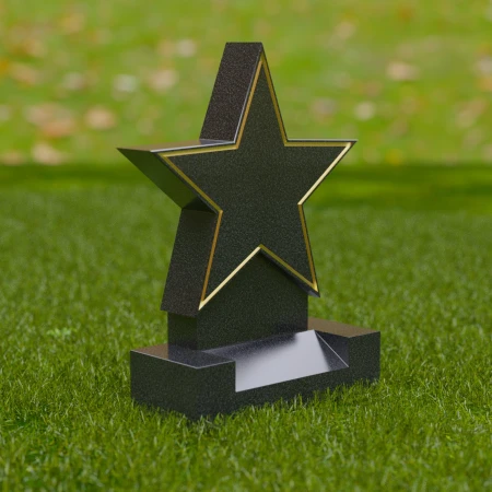 1703 - Lápida conmemorativa en forma de estrella para un tributo brillante