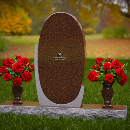 Elegant oval headstones honoring cherished memories and devotion.