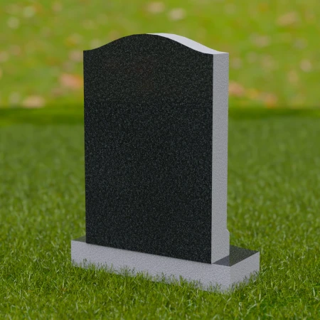 1715 - Lápida conmemorativa clásica con parte superior curvada y base en contraste