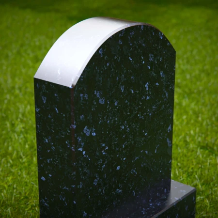 1773 - Polished Upright Headstone with Rounded Arch