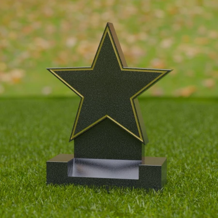 1703 - Lápida conmemorativa en forma de estrella para un tributo brillante