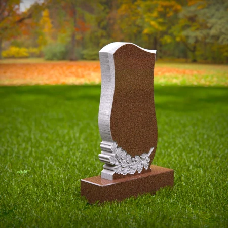 Each piece echoes nature’s calm through carved foliage in memorials