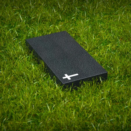 1641 - Simple & Elegant Flat Granite Grave Marker with Cross