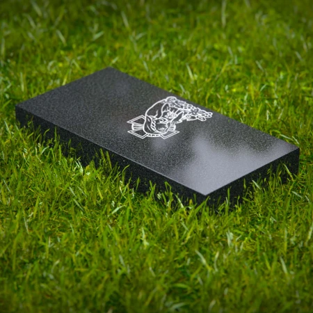 1639 - Christian Granite Flat Grave Marker with Jesus Engraving