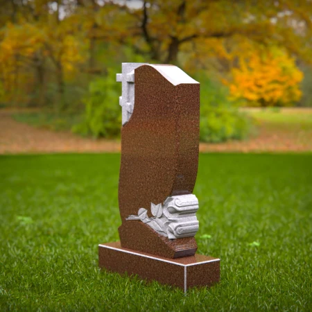 Rose and cross tribute carved with love into these headstone prices