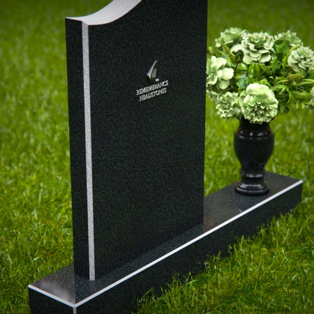 Graceful curved headstones designed with elegant contours and timeless tribute.