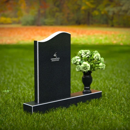 Graceful curved headstones designed with elegant contours and timeless tribute.