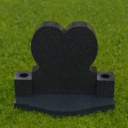 1716 - Lápida Conmemorativa en Forma de Corazón con Portafloreros Integrados