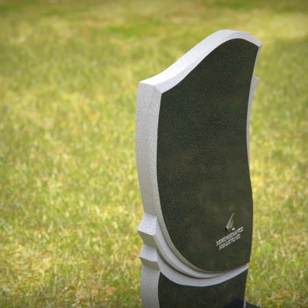 Modern curved headstones offering a sleek tribute to loved ones.