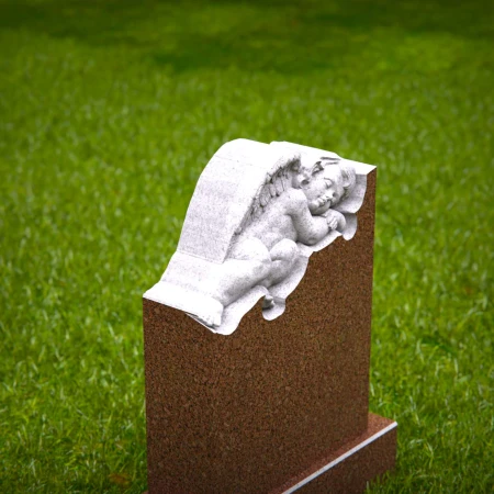 Calm sleep child memorials shaped with angelic kindness