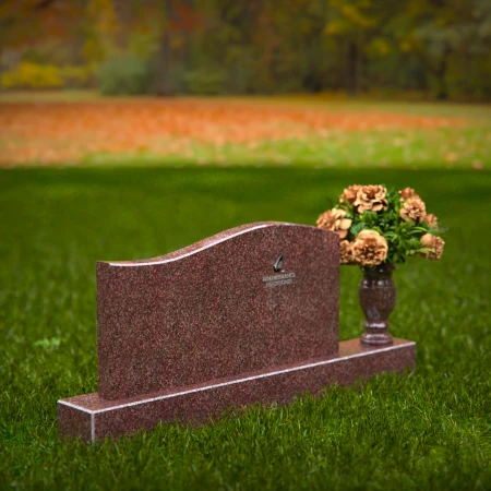 Beautiful headstones with wave design symbolizing life’s continuity.