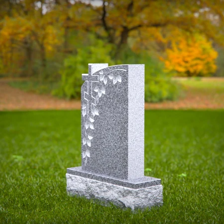 Faithful tribute with organic vines shaping lasting headstone prices