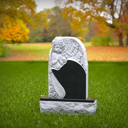 Cherished angel tombstones sculpted for youthful memory
