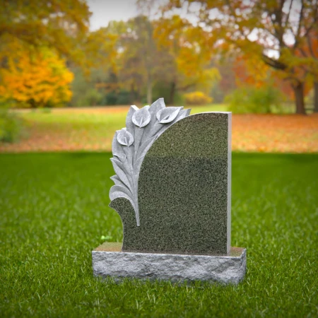 memorial with floral detail evoking calm remembrance for headstones