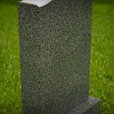 1772 - Elegant Upright Headstone with Natural Granite Finish