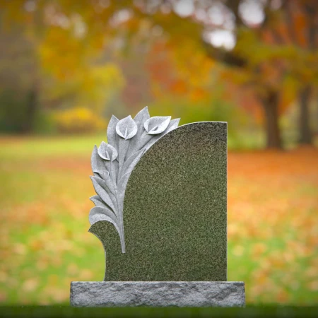 memorial with floral detail evoking calm remembrance for headstones