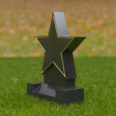 1703 - Lápida conmemorativa en forma de estrella para un tributo brillante