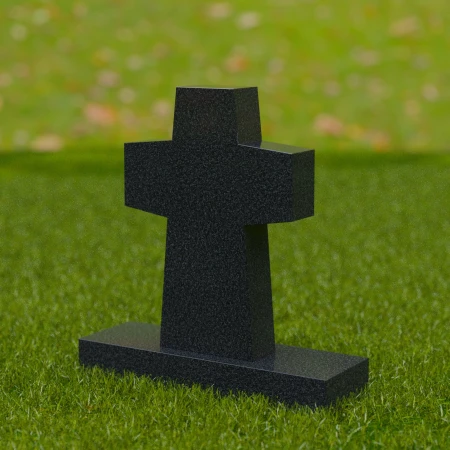 1688 - Classic Cross-Shaped Memorial Headstone – A Symbol of Faith and Remembrance