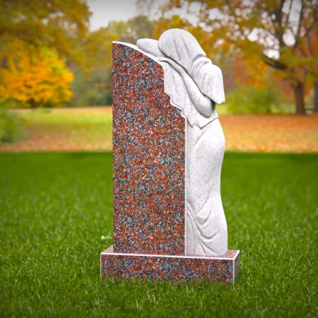 A graceful winged figure carved to reflect loving grave markers