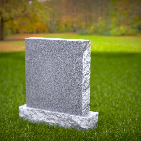 1836 - Traditional Upright Headstone with Central Cross and Floral Corner Engravings