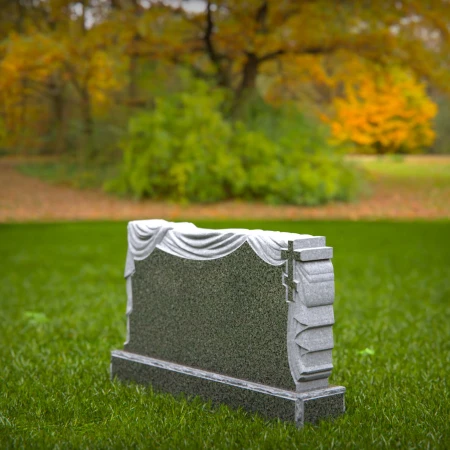 engraved tribute expressing eternity with cross and veil for headstone prices