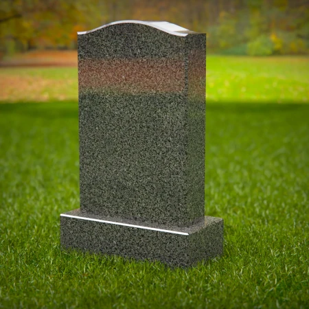 1772 - Elegant Upright Headstone with Natural Granite Finish