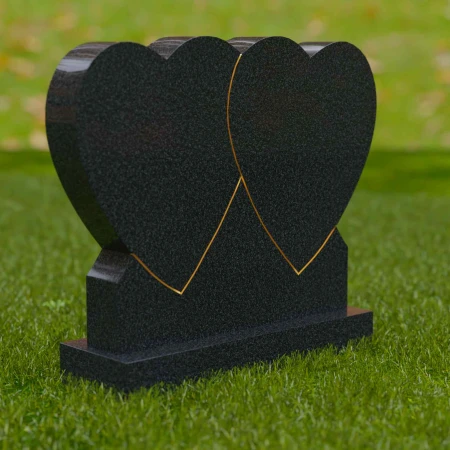 1707 - Doble Lápida Conmemorativa de Corazón para el Amor Eterno