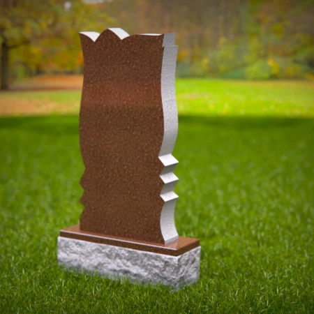 Nature’s beauty framed by sleek memorial design in headstone near me