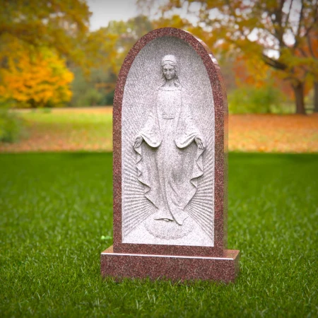 This tribute blends elegance with sacred imagery for headstone prices