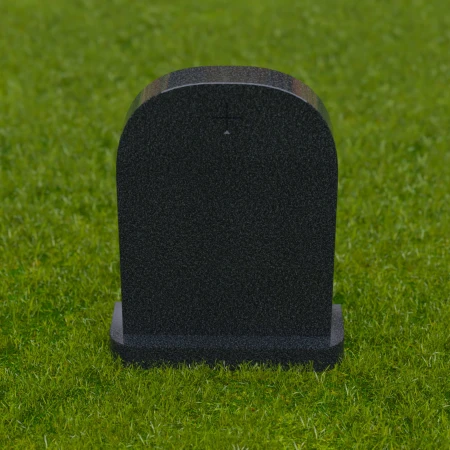 1712 - Klassischer Bogenförmiger Gedenkstein mit dezentem Kreuz