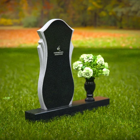 Elegant curved granite headstones crafted as a timeless memorial tribute.