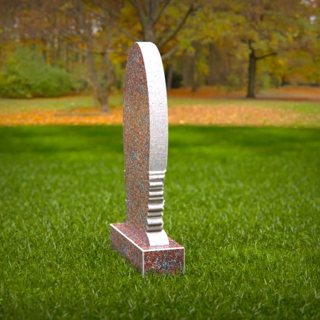 Elegant oval memorials enriched by laurel-themed headstone prices