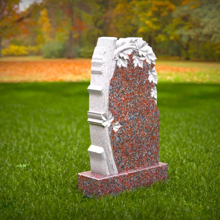 Leafy elegance meets sculptural depth in these headstone prices