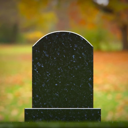 1773 - Polished Upright Headstone with Rounded Arch