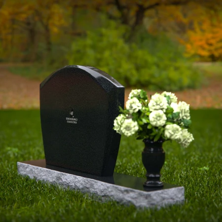 Classic arched granite headstones designed for a timeless memorial.