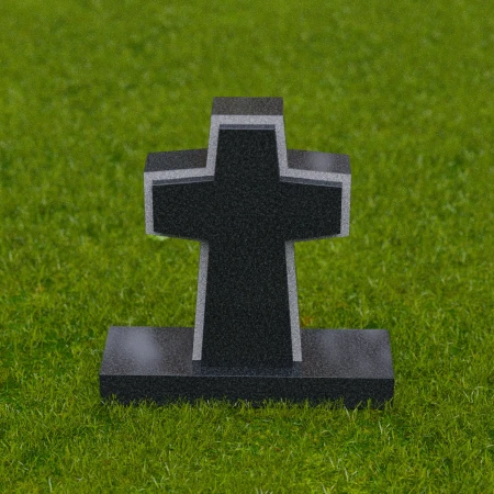 1688 - Classic Cross-Shaped Memorial Headstone – A Symbol of Faith and Remembrance