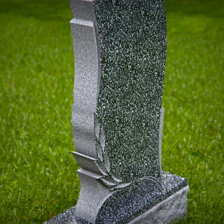 engraved leaves representing honor and gentle memory for headstone near me