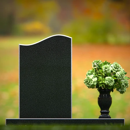 Graceful curved headstones designed with elegant contours and timeless tribute.