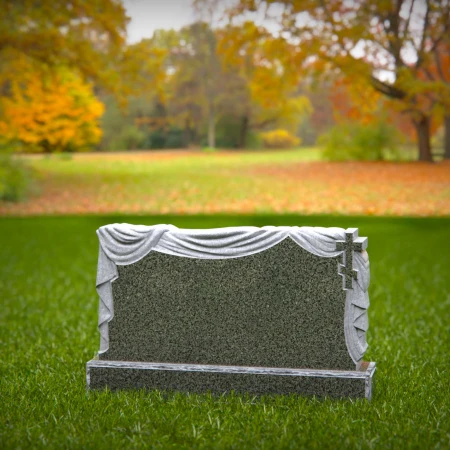 engraved tribute expressing eternity with cross and veil for headstone prices