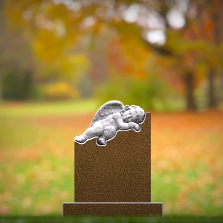 Calm sleep child memorials shaped with angelic kindness