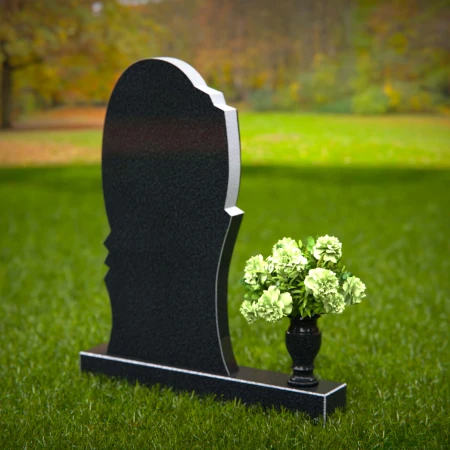 Elegant oval granite headstones with layered accents for lasting tributes.
