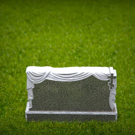 engraved tribute expressing eternity with cross and veil for headstone prices