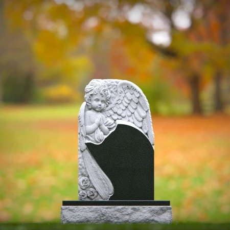 Cherished angel tombstones sculpted for youthful memory