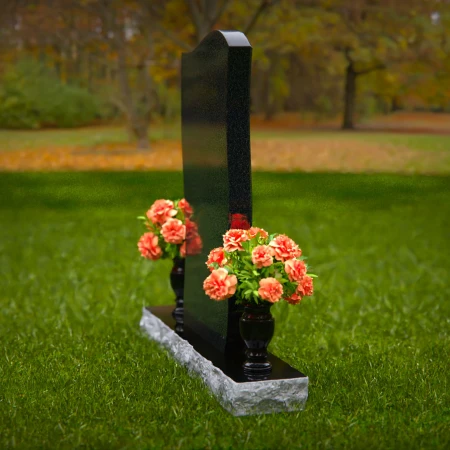 Modern elegant headstones with flower vases for lasting tribute.