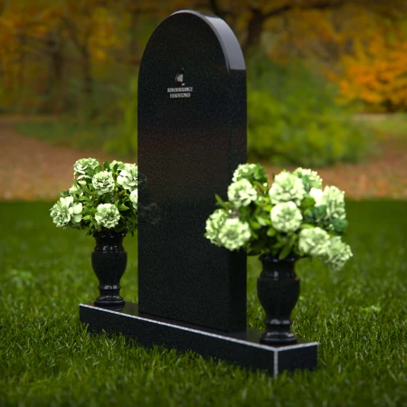Elegant headstones with arched design symbolizing timeless memory.