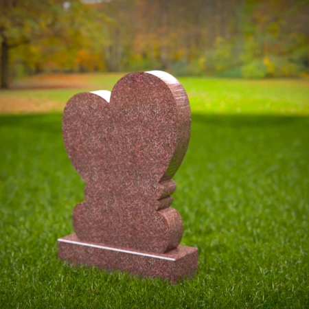 dual heart headstone etched with timeless emotional depth for memorials