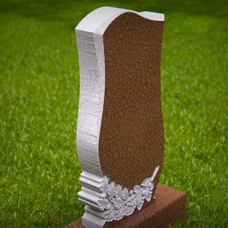 Each piece echoes nature’s calm through carved foliage in memorials