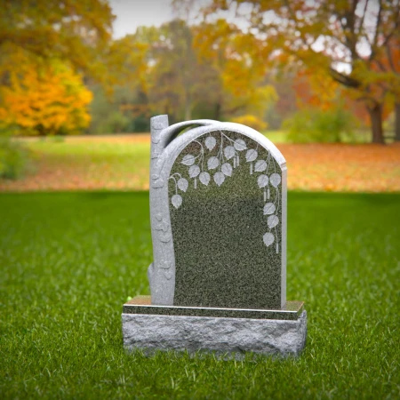 Nature’s mourning tree becomes a focal point in these headstone near me